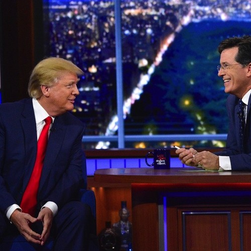 How Donald Trump Beat Stephen Colbert At His Own Game On The Late Show The Atlantic