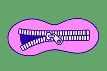 Picture of a zipper over a pair of lips