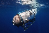 The Titan submersible photographed underwater