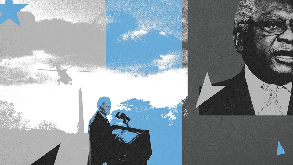 a collage of President Joe Biden and Congressman Jim Clyburn