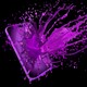 Purple ooze exploding out of a phone