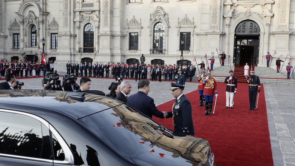 President Xi of China meeting with the President of Lima