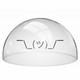 a "shruggie" emoticon in isolation under a glass dome
