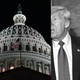 Photos of Representative Tim Burchett, the U.S. Capitol Building, and Donald Trump