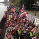 Brexit supporters participate in the "March to Leave" on March 29, 2019, the date Brexit was supposed to happen.