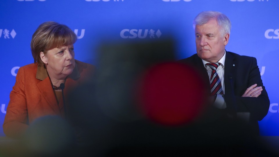 Angela Merkel with Horst Seehofer