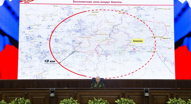 Lt. Gen. Sergei Rudskoi of the Russian military's General Staff speaks at a briefing at the Russian Defense Ministry's headquarters in Moscow on Oct. 25.