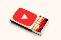 A matchbox featuring the YouTube logo