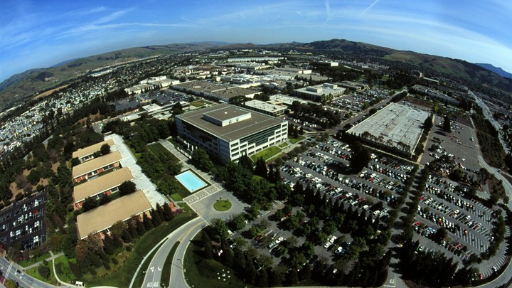 An aerial photograph of Silicon Valley