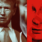 Photos of Donald Trump, Vladimir Putin, and Evan Gershkovich
