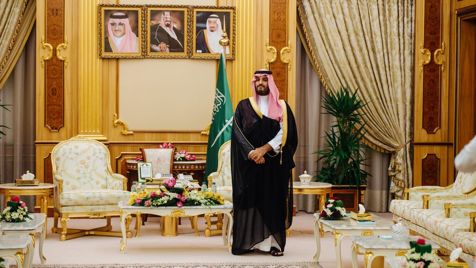 MBS standing in an ornate, gold-trimmed room