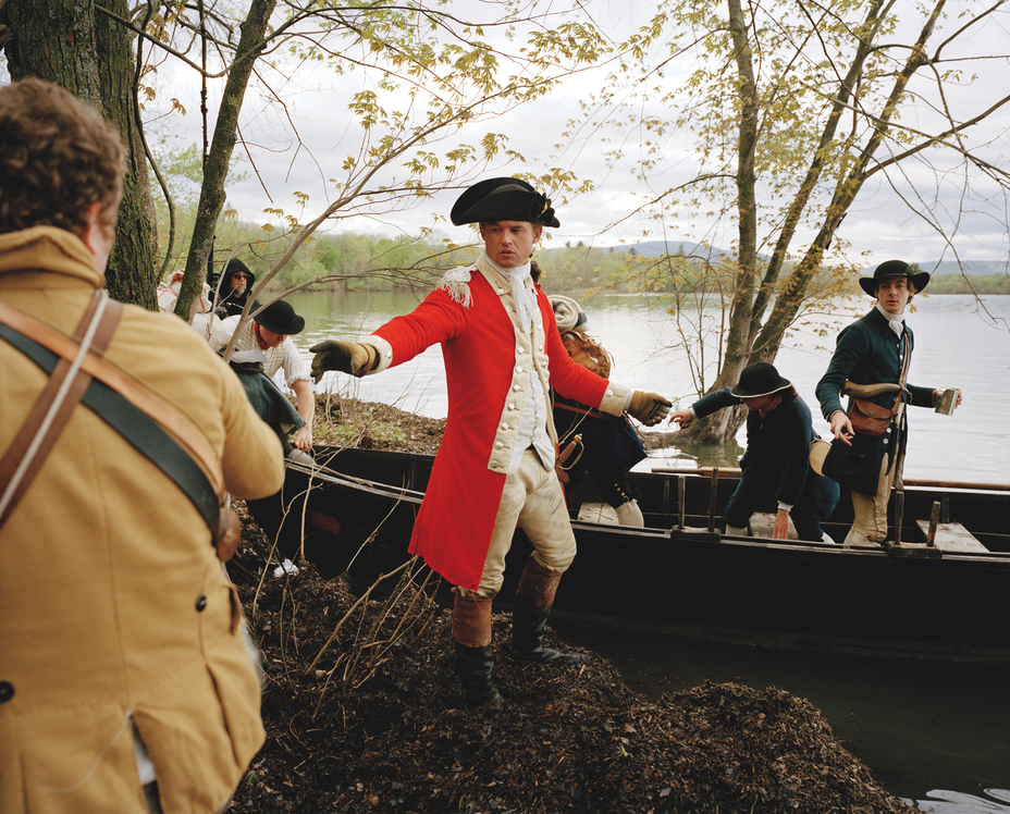 photo of reenactors dressed as American soldiers 