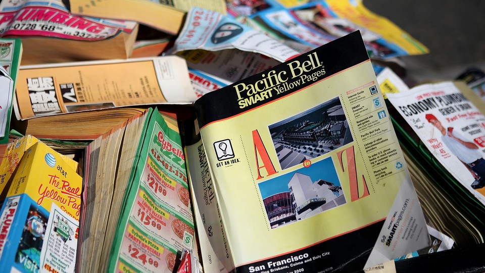 A pile of phonebooks