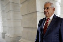 Menendez arrives at the U.S. Capitol