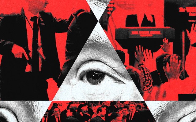 collage of photos of Trump, the White House press secretary, and the White House Correspondents' Dinner