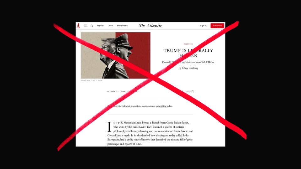 Image of fake headline