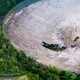 The Arecibo Observatory in November 2020, with damage visible