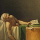 A painting of Marat dead in his bathtub