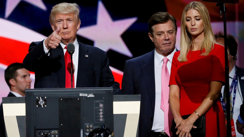 Donald Trump, Paul Manafort, and Ivanka Trump at the Republican National Convention