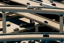 Photograph of cars on a Texas highway