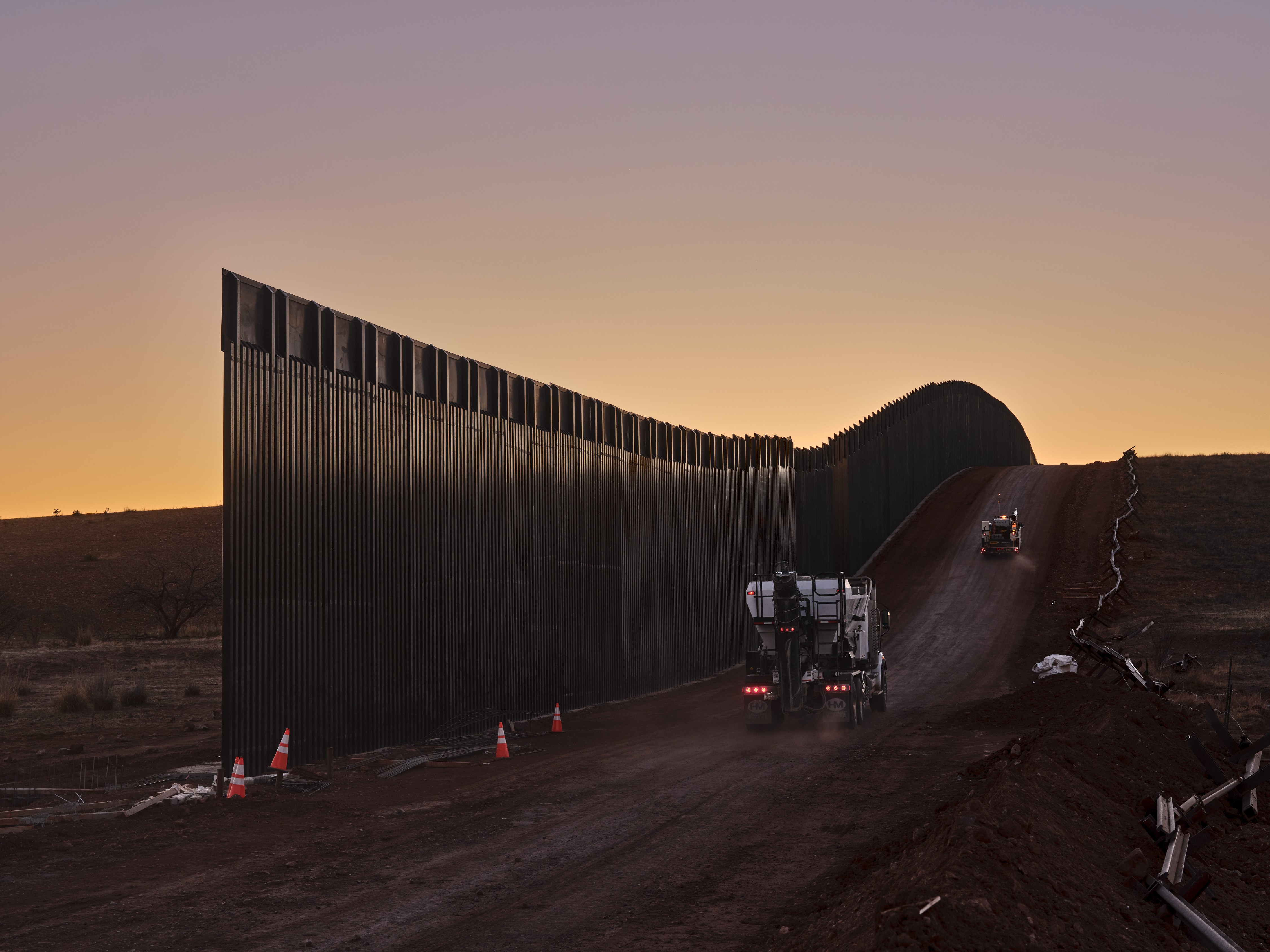 A gap in the U.S.-Mexico border wall in the San Rafael Valley.