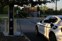 An EV that is charging
