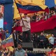 A color photograph of Maduro speaking to a crowd