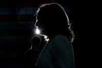 Kamala Harris in silhouette