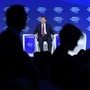 China's President Xi Jinping sits after delivering a speech during the first day of the World Economic Forum, on January 17, 2017 in Davos.