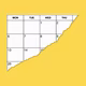 A generic seven-day white calendar that has been torn after Thursday, on a yellow background