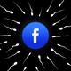 Sperm swimming toward a Facebook logo
