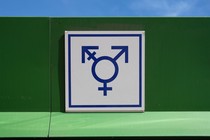 a sign for an all-gender bathroom