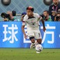 Weston McKennie moves the ball in the U.S. team's match against the Netherlands