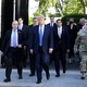 President Trump leads a group of aides on a now-infamous walk across Lafayette Square on June 1, 2020.