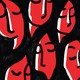 Illustration of downcast faces