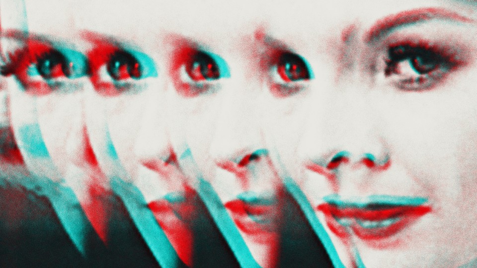 Multiple faces gazing outward