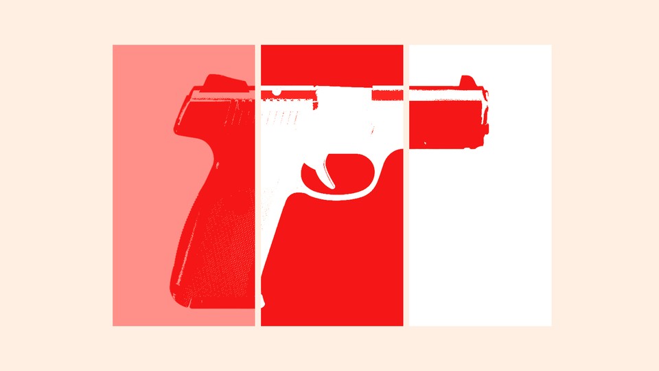 An illustration of a handgun