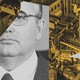 Collage of photos: a high-tech facility with white-coated scientists, Mikhail Gorbachev, Adolf Hitler