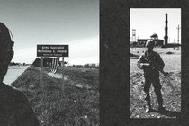 A highway memorial sign for Nicholaus Zimmer, Hugh Martin's buddy from basic training | Hugh Martin in Jalawla, Iraq, 2004.