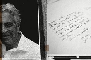 photo illustration of jeffrey epstein files