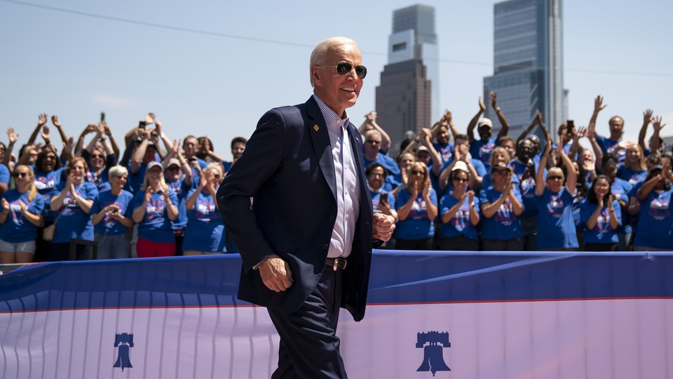 Joe Biden and supporters