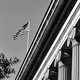 The U.S. flag flying over the Treasury Department