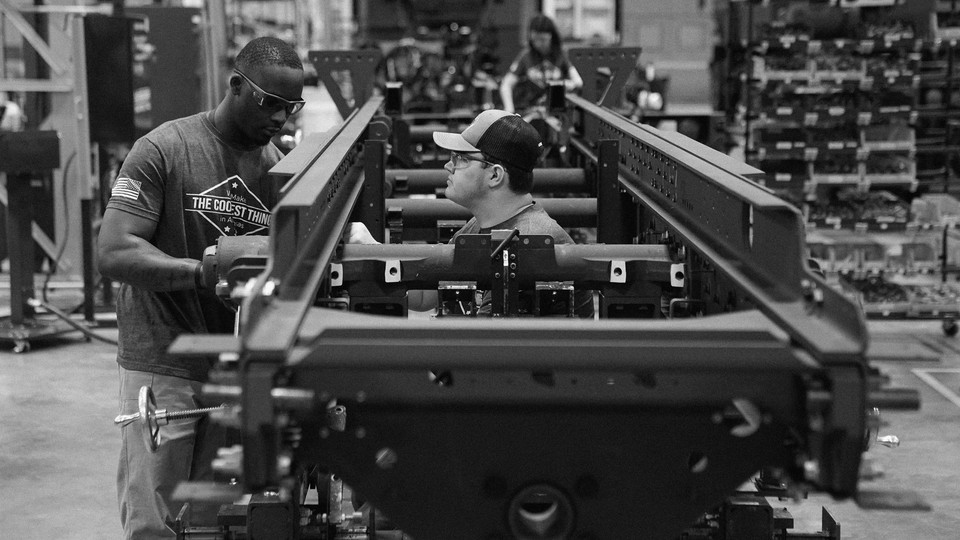 Picture: Technicians work on a HIMARS (High Mobility Artillery Rocket System) missile launcher chassis at Lockheed Martin Camden Operations in Camden, Arkansas, U.S., February 27, 2023.