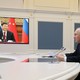 Russian President Vladimir Putin holds a video meeting with Chinese President Xi Jinping at the Kremlin, in Moscow, on December 30, 2022.