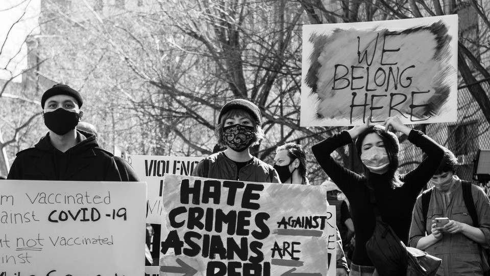 A protest against anti-Asian hate crimes.