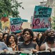 a photo of demonstrators at a Black Lives Matter rally