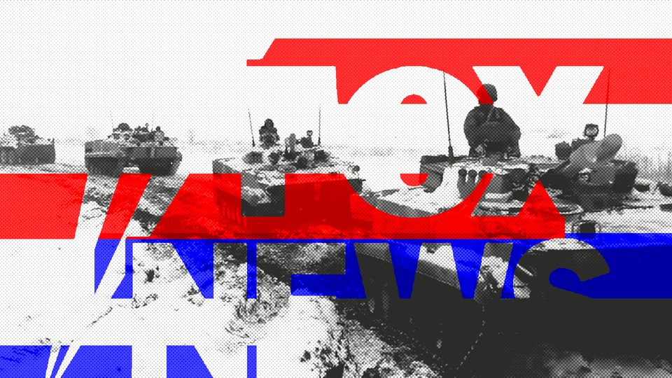 Illustration of Russian military and the Fox News logo