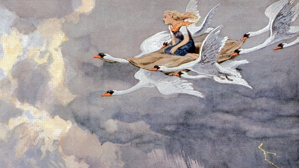 Illustration for 'The Wild Swans,' a fairy tale by Hans Christian Andersen