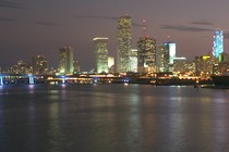 The Miami skyline in 1996, the year of the SunTrust bank robbery.