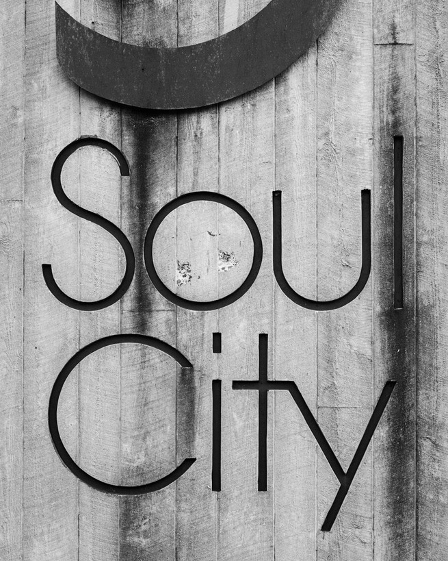 Rust forming on Soul City sign